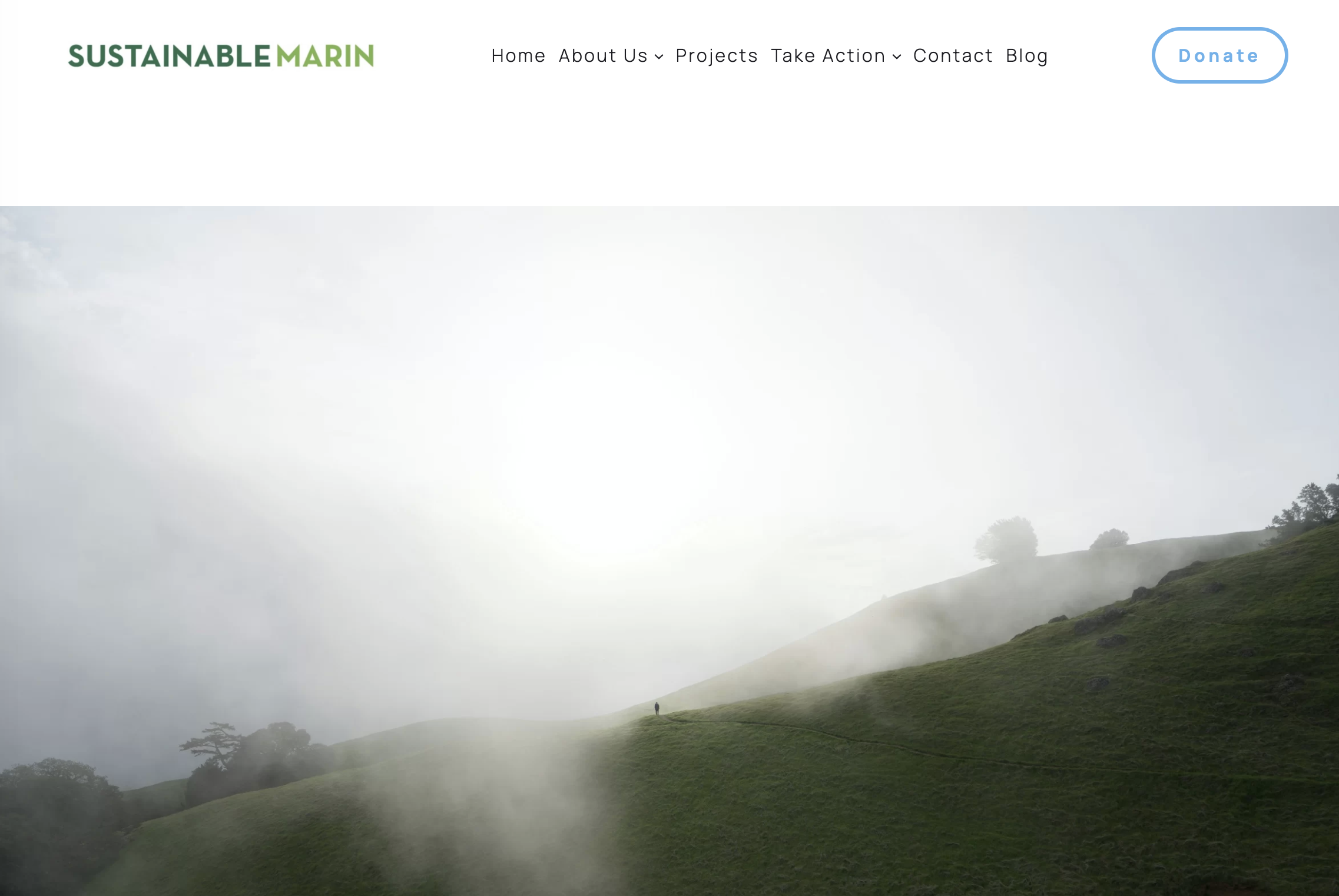 Sustainable Marin homepage and migration case study preview